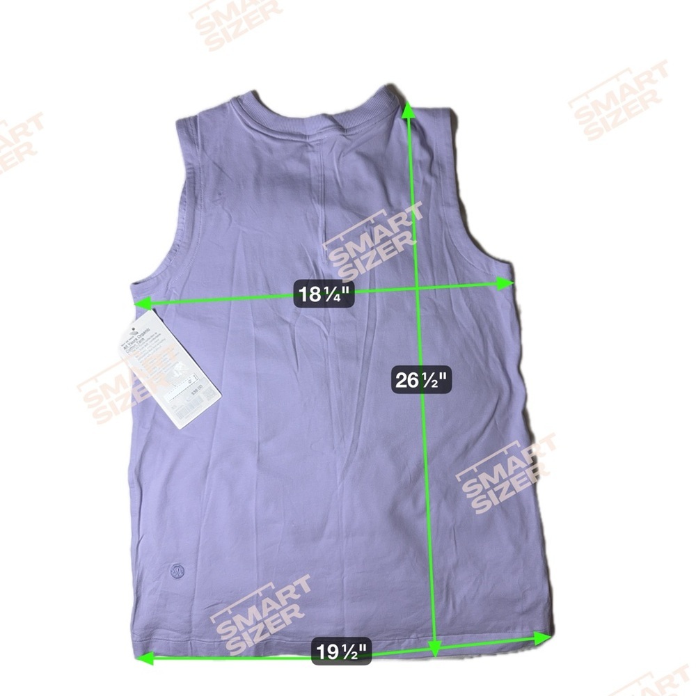 Lululemon All Yours Organic Cotton Tank – Lavender Frost, XS(oversized), NWT - Picture 5 of 5
